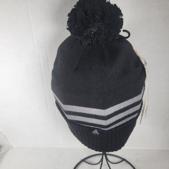 Adidas Golf Outdoor Workout Athleisure Athletic Cold Ready Knit Beanie With Pom - Picture 3 of 6